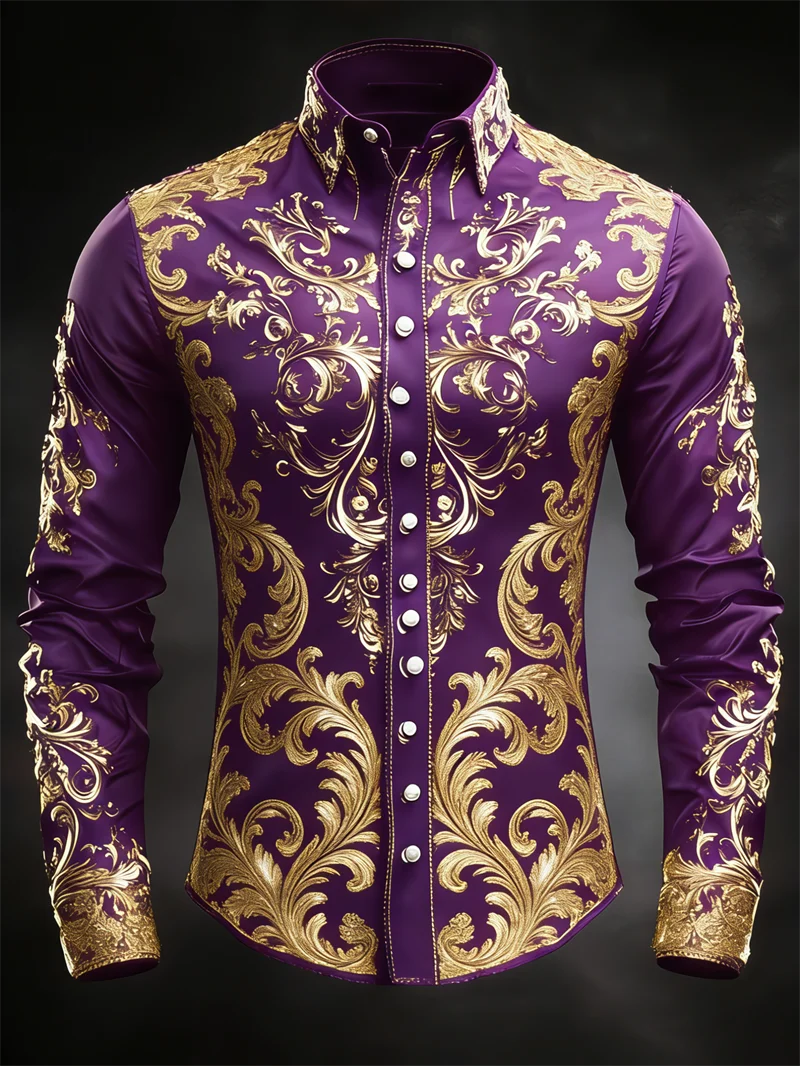 Chemise Homme Imprimé Branche 3D – CLEVI Paris