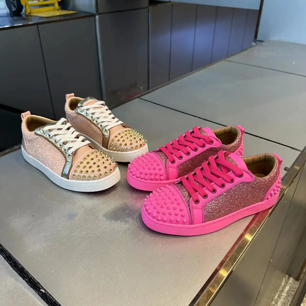 Sneakers Plates Punk Rivets Microfibre Unisexe – CLEVI Paris