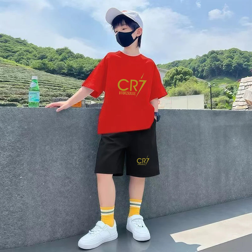 Ensemble sport enfant T-shirt et short – CLEVI Paris