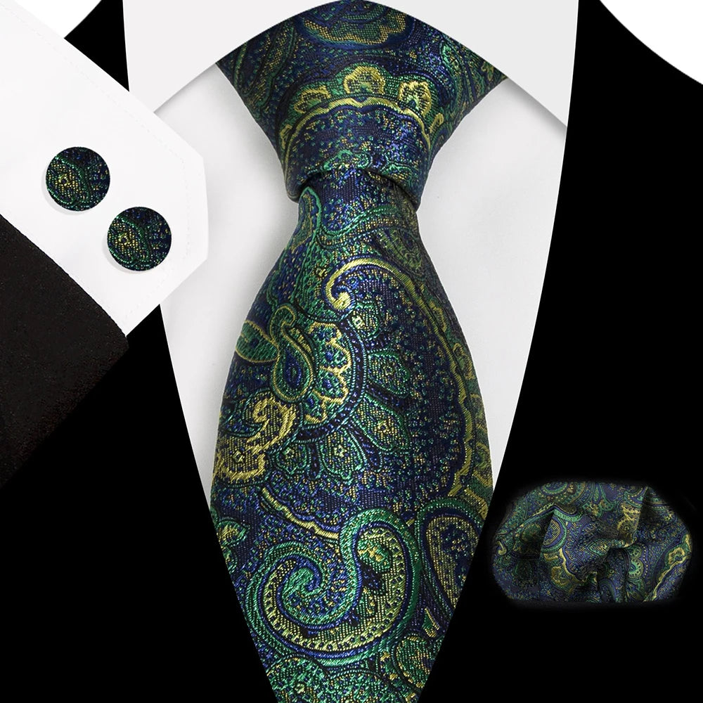 Ensemble Cravate Soie Paisley Homme – CLEVI