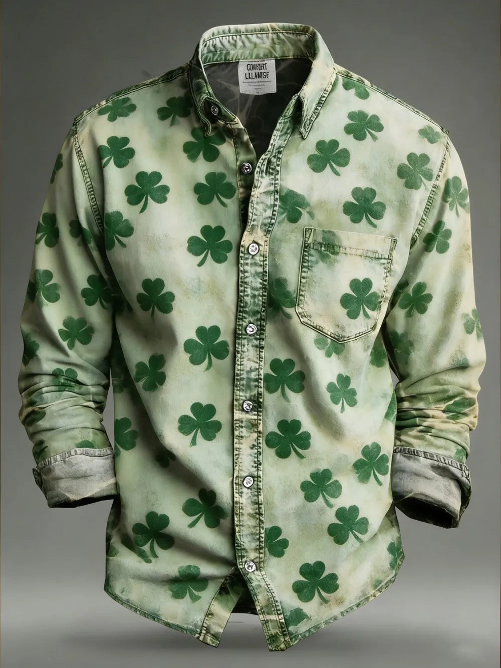 Chemise homme en lin imprimée – CLEVI Paris