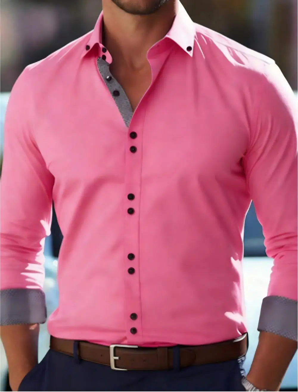 Chemise homme rayée en soie – CLEVI Paris