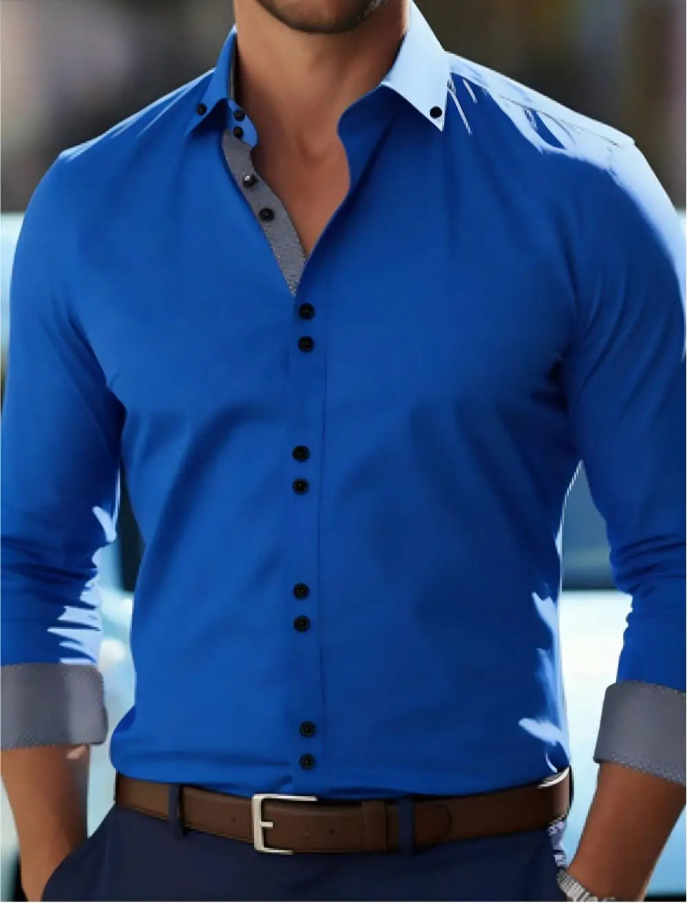 Chemise homme rayée en soie – CLEVI Paris