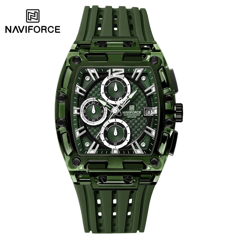 Montre Sport Chronographe NAVIFORCE Homme Silicone 5 Bar – CLEVI Paris