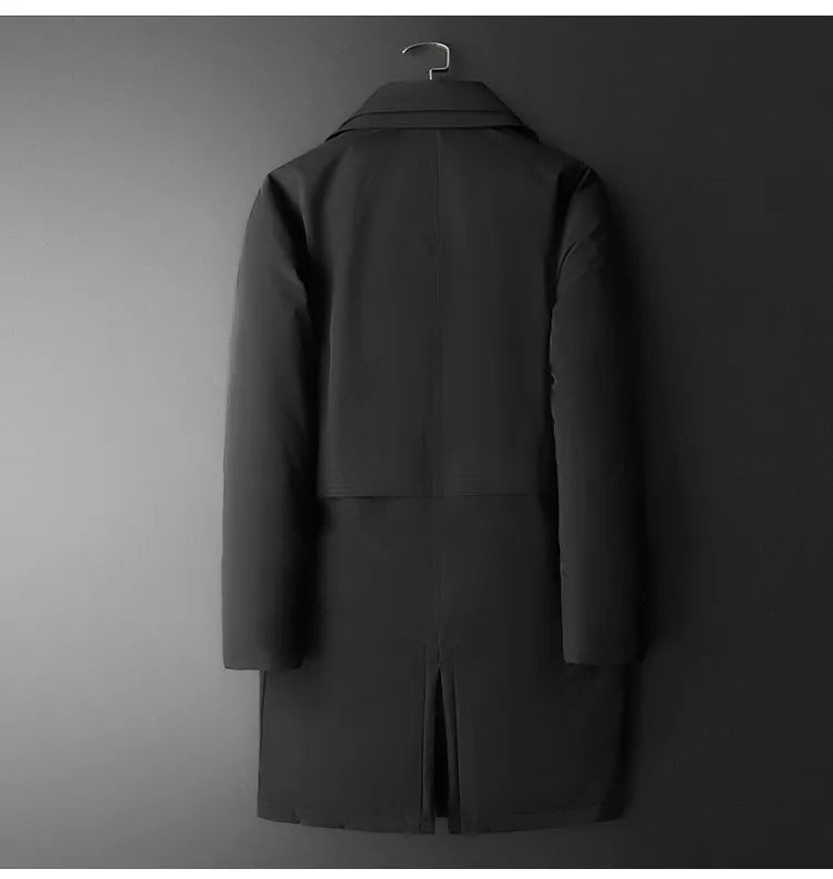 Manteau mi-long homme en duvet à boutons – CLEVI Paris