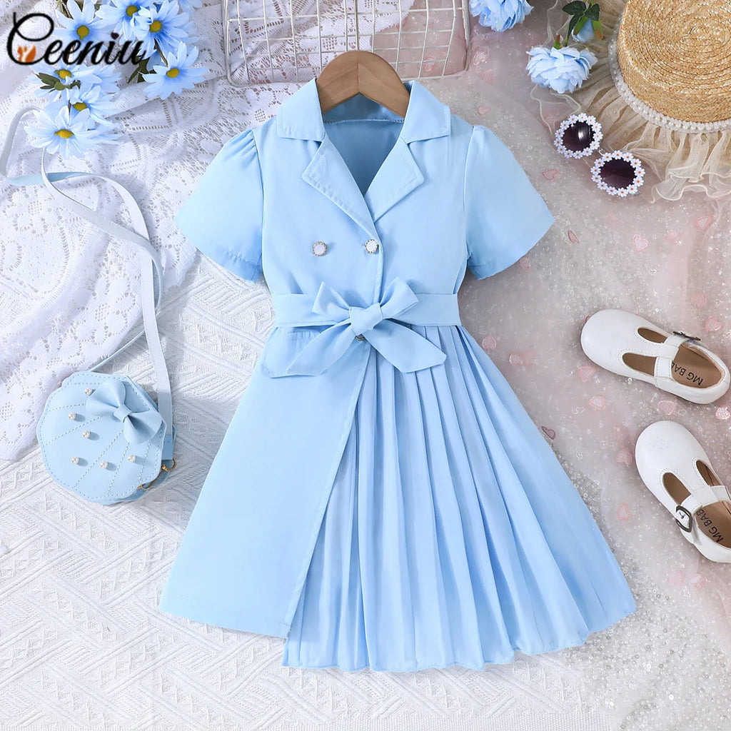 Robe blazer fille à revers – CLEVI Paris