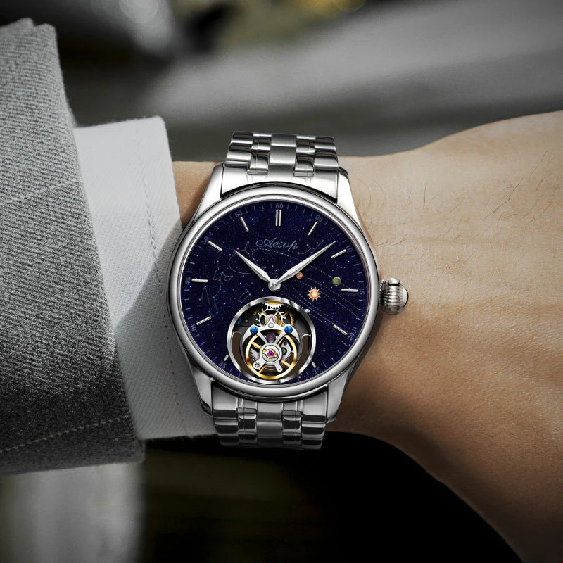 Montre AESOP 7049 mécanique squelette – CLEVI Paris