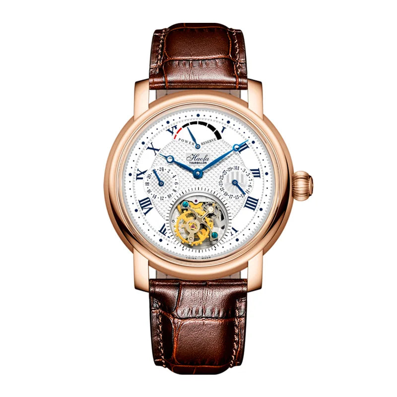 Montre Homme Tourbillon Or Rose 18K Haofa K011 – CLEVI Paris