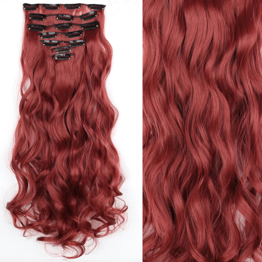 Extensions Cheveux Clips 7 Pcs Synthétique 50 Couleurs – CLEVI Paris