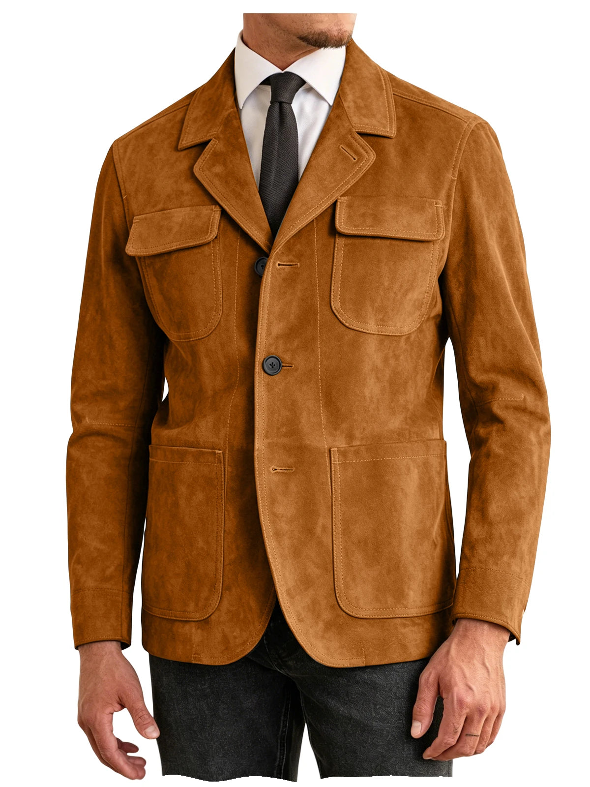 Veste Safari Suédine Homme – CLEVI Paris