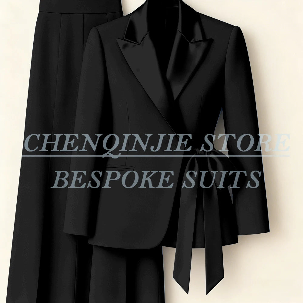 Tailleur femme blazer et pantalon large – CLEVI Paris