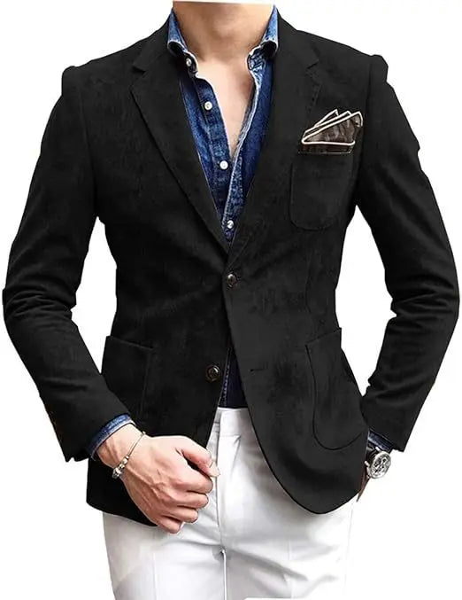 Blazer homme ajusté à deux boutons – CLEVI Paris
