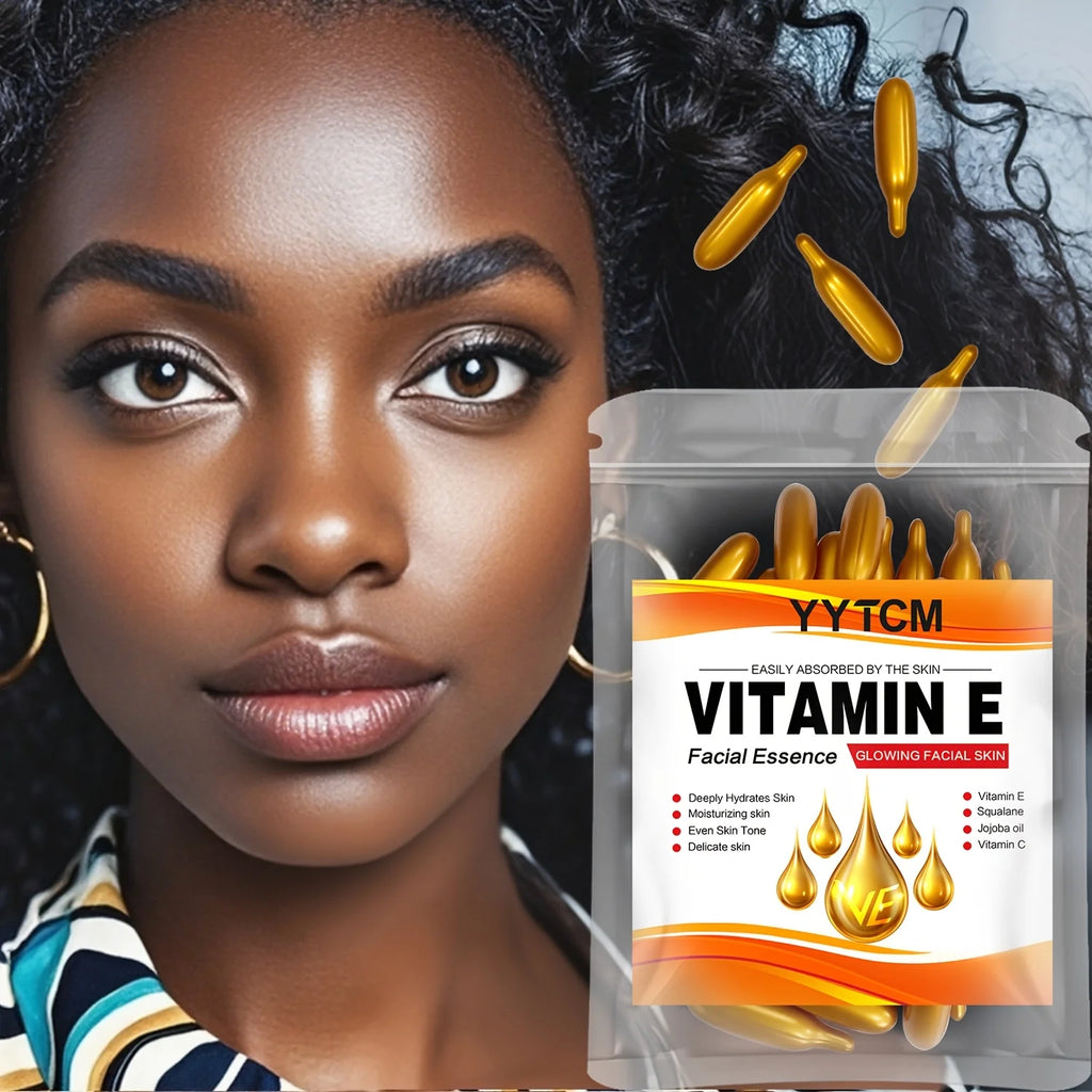 Capsules Essence Vitamine E | Hydratation Profonde, Squalane Végétal & Vitamine C | Éclat & Lissage – CLEVI Paris