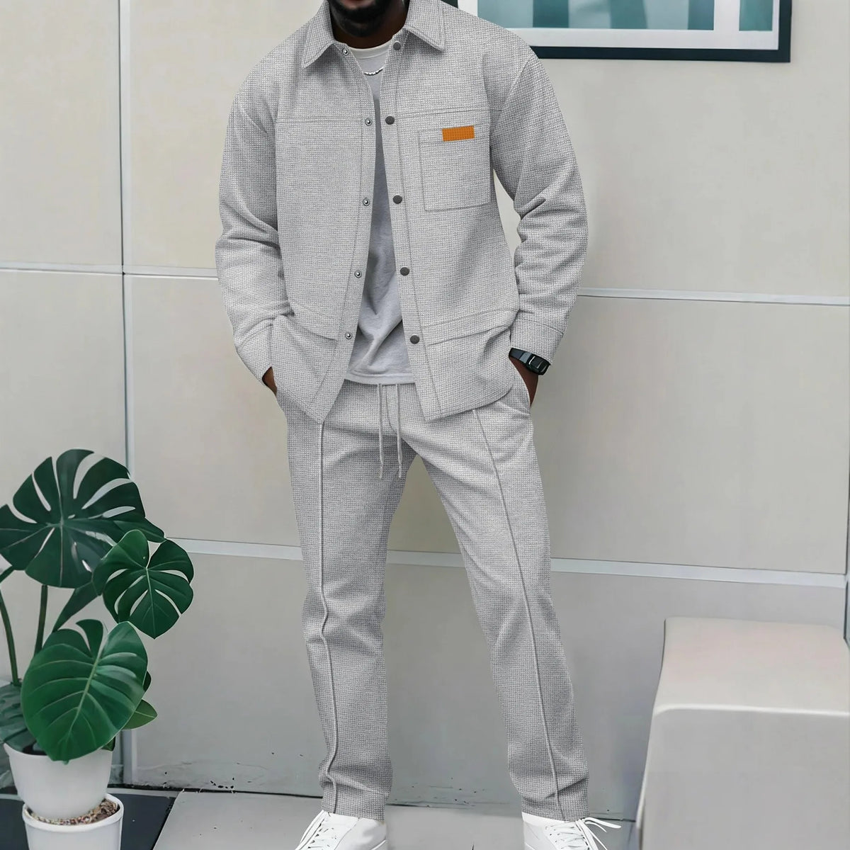 Ensemble Homme Gaufré 2 Pièces – CLEVI Paris