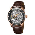 Montre Homme Manuel Tourbillon Squelette Grand Cadran Cuir Lumineux Oblvlo OBL-VM-D-TB – CLEVI Paris