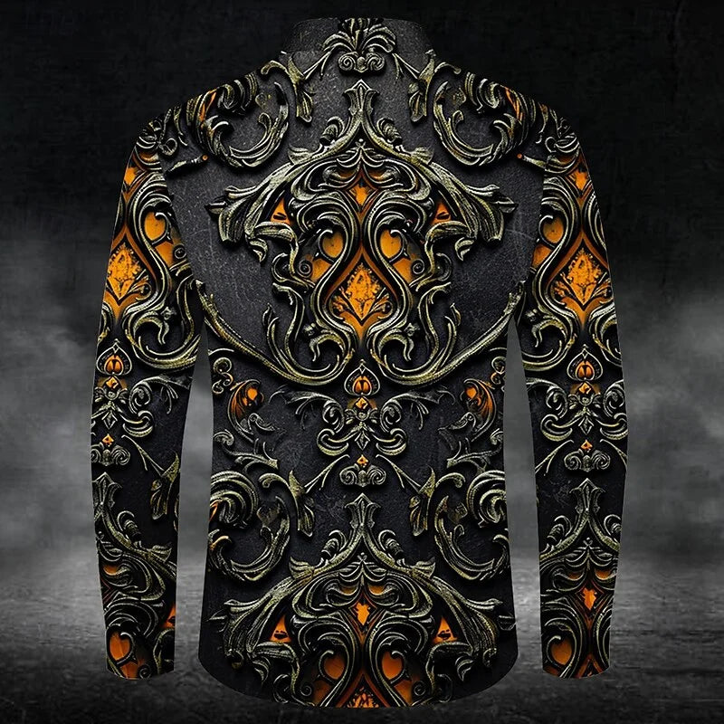 Chemise Homme à Motifs 3D Colorés – CLEVI Paris