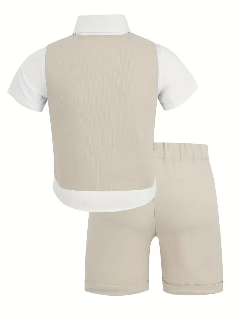 Ensemble cérémonie enfant gilet et short – CLEVI Paris