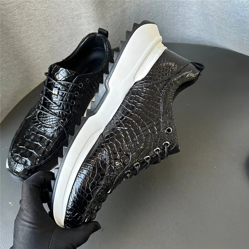 Sneakers basses homme noires à lacets – CLEVI Paris