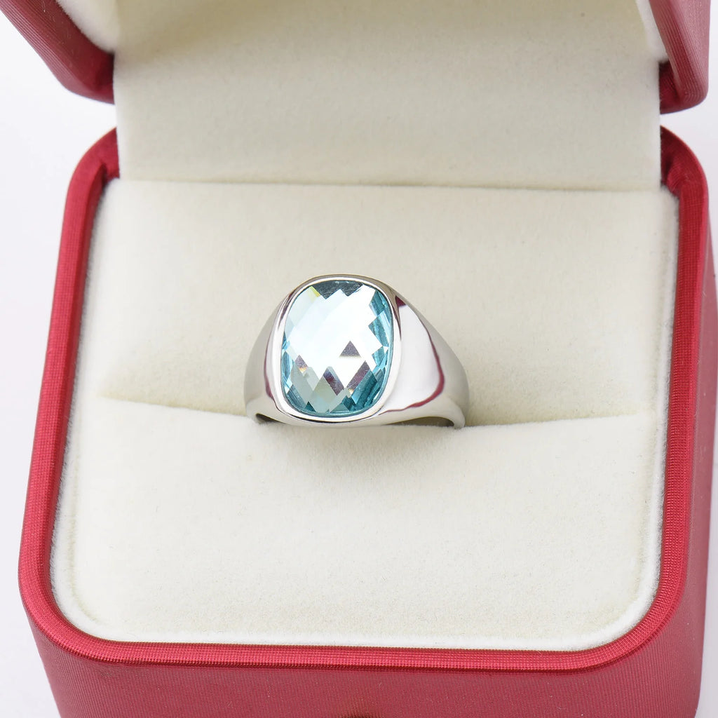 Bague Couple Acier Inoxydable Pierre Homme Femme – CLEVI Paris