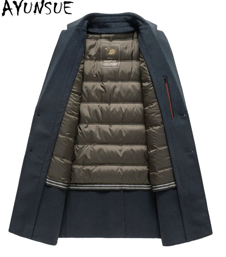 Manteau homme laine et doublure amovible – CLEVI Paris
