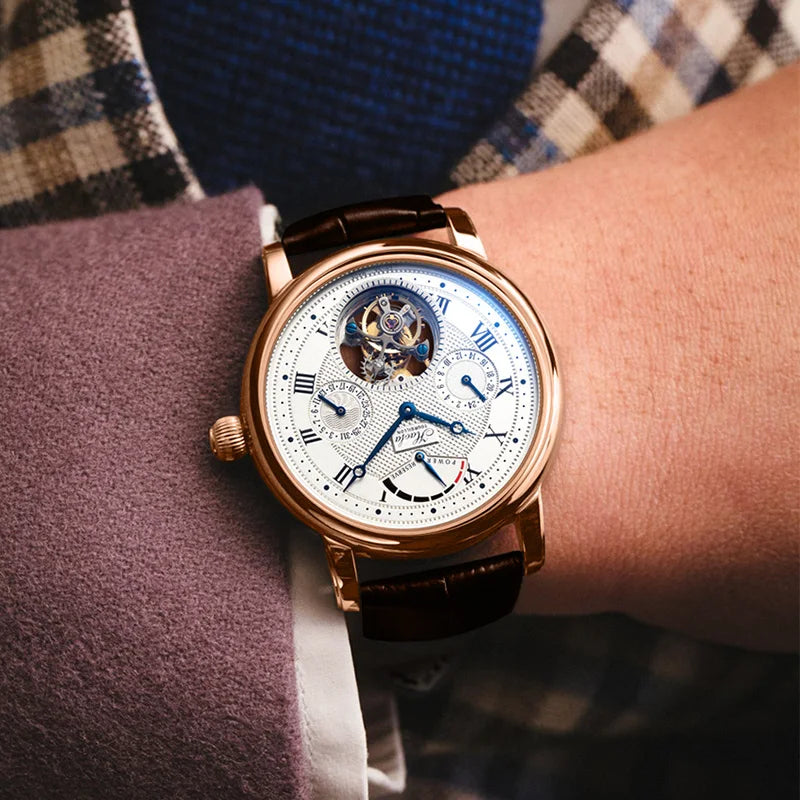 Montre Homme Tourbillon Or Rose 18K Haofa K011 – CLEVI Paris