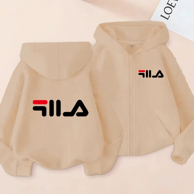 Sweat enfant zippé à capuche unisexe – CLEVI Paris