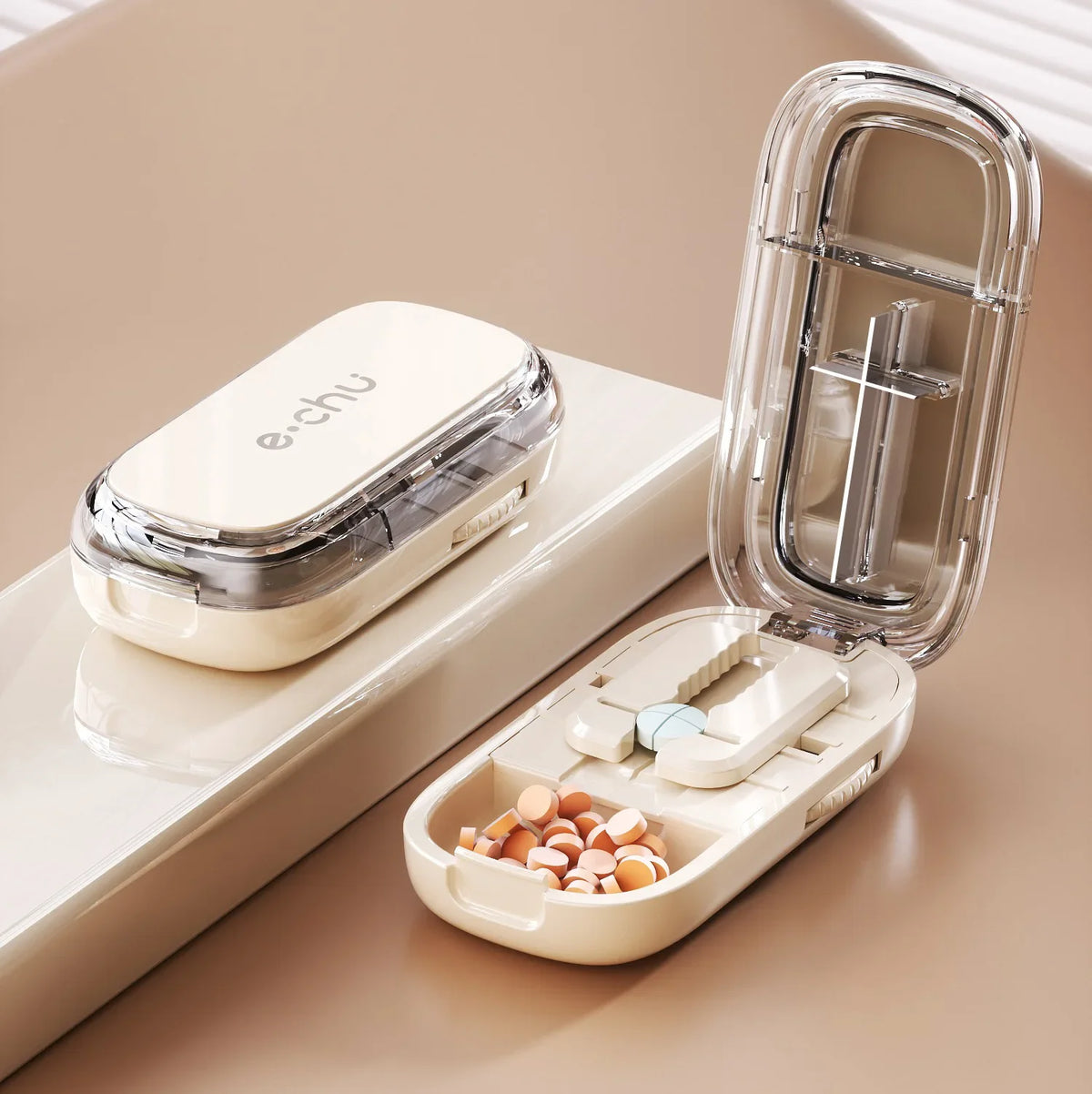 Coupe-comprimés portable avec rangement – CLEVI Paris