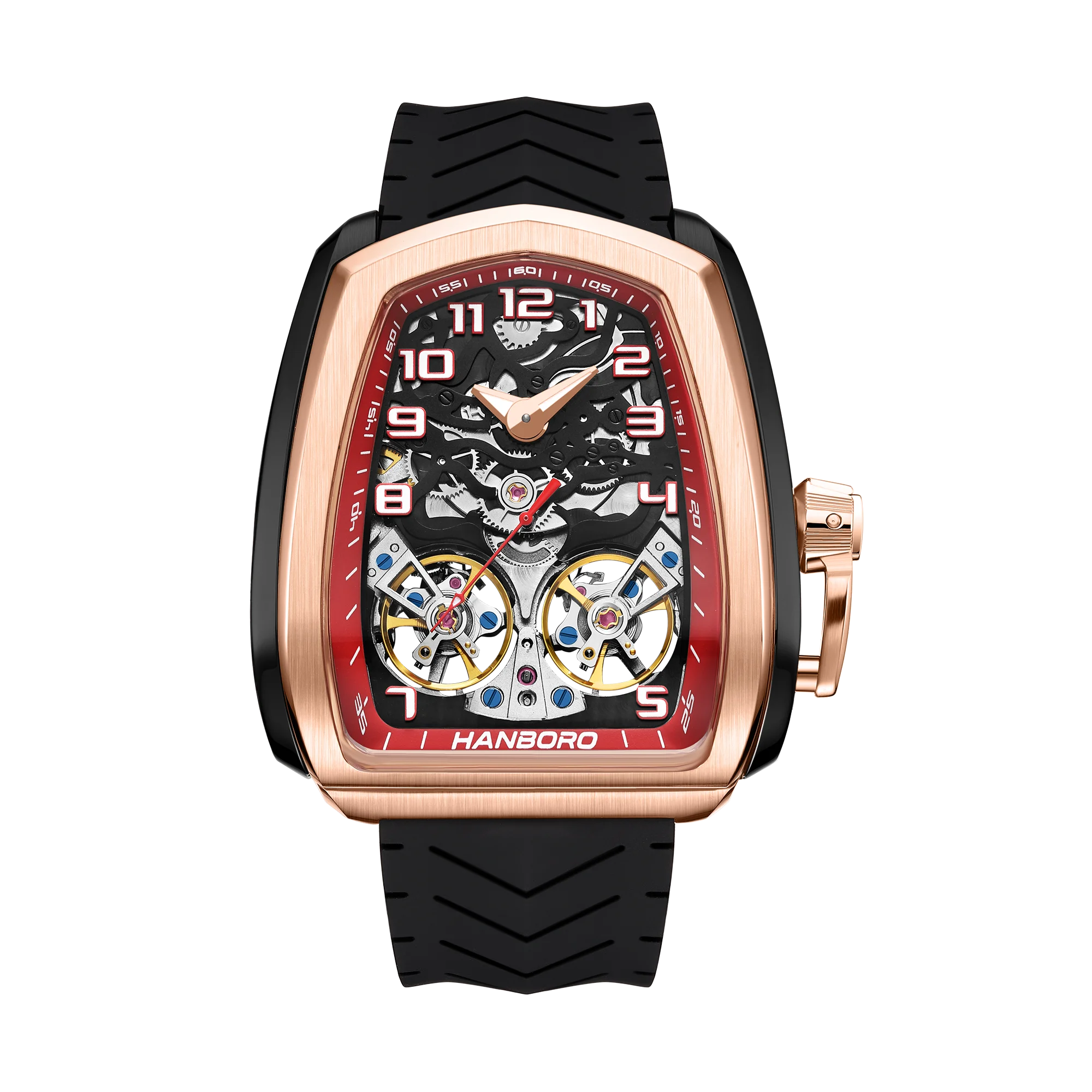 Montre Homme Automatique Double Volant Boîtier Racing Hanboro 985 – CLEVI Paris