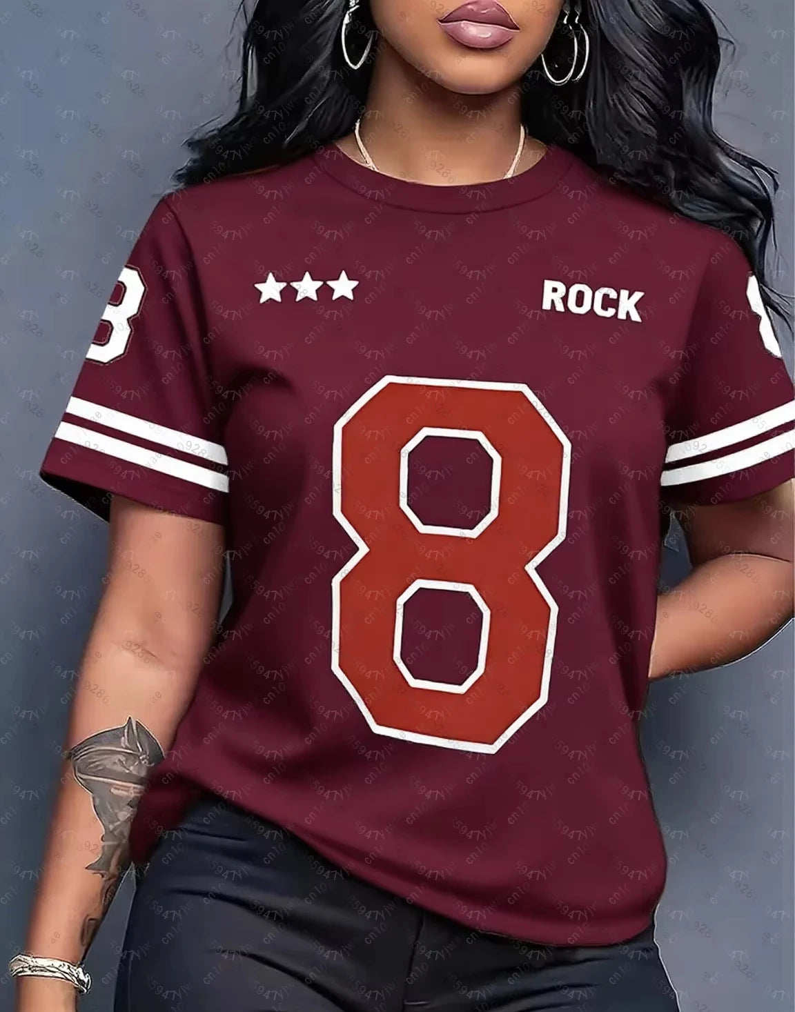 T-Shirt Femme Streetwear Imprimé Graphique Rock – CLEVI Paris