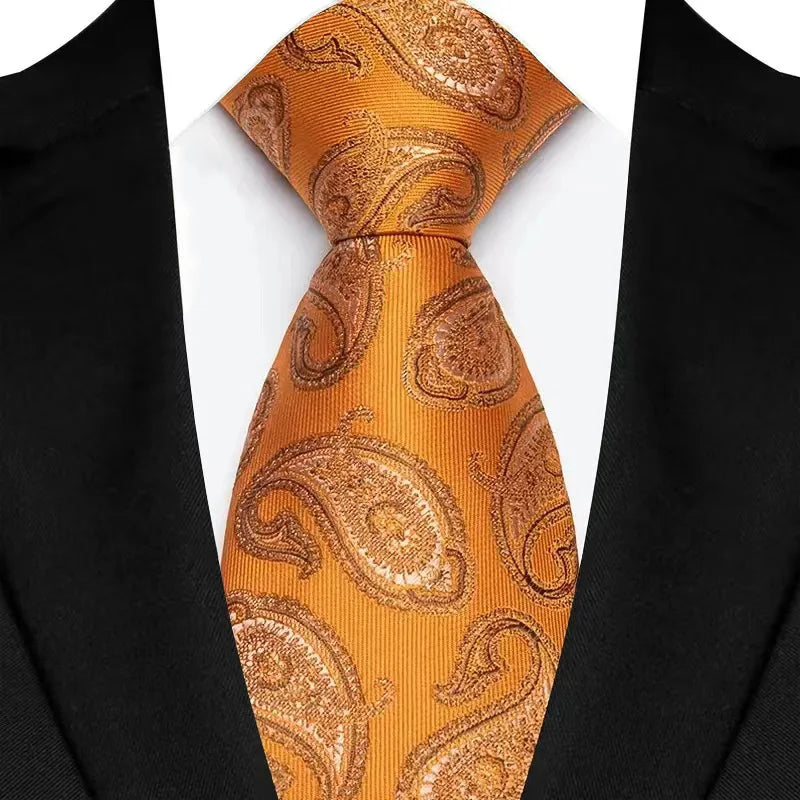 Cravate homme motif cachemire en polyester – CLEVI Paris