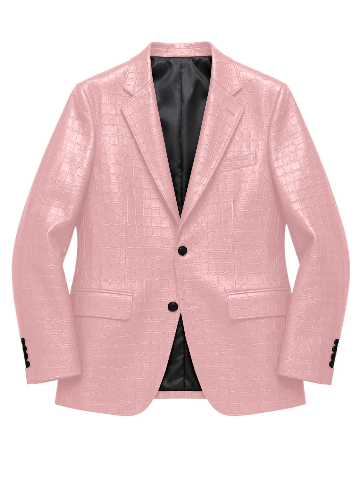Blazer homme simili cuir crocodile à 2 boutons – CLEVI Paris