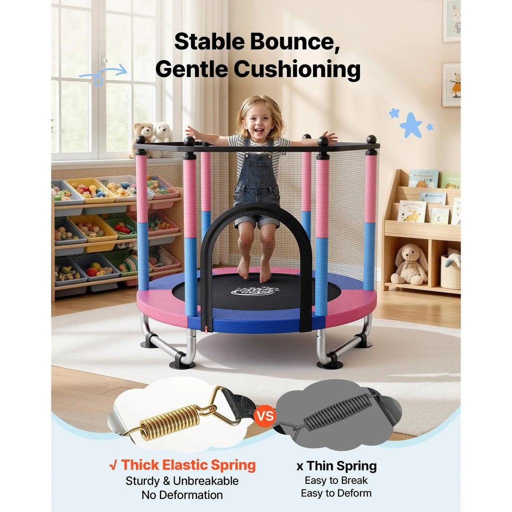 Trampoline enfant 55 pouces avec jeux – CLEVI Paris