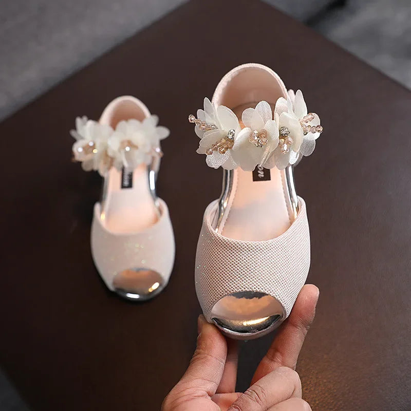 Chaussures fille à fleurs et strass – CLEVI Paris