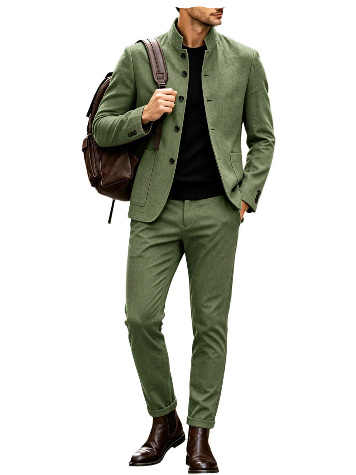 Costume homme 2 pièces col montant – CLEVI Paris