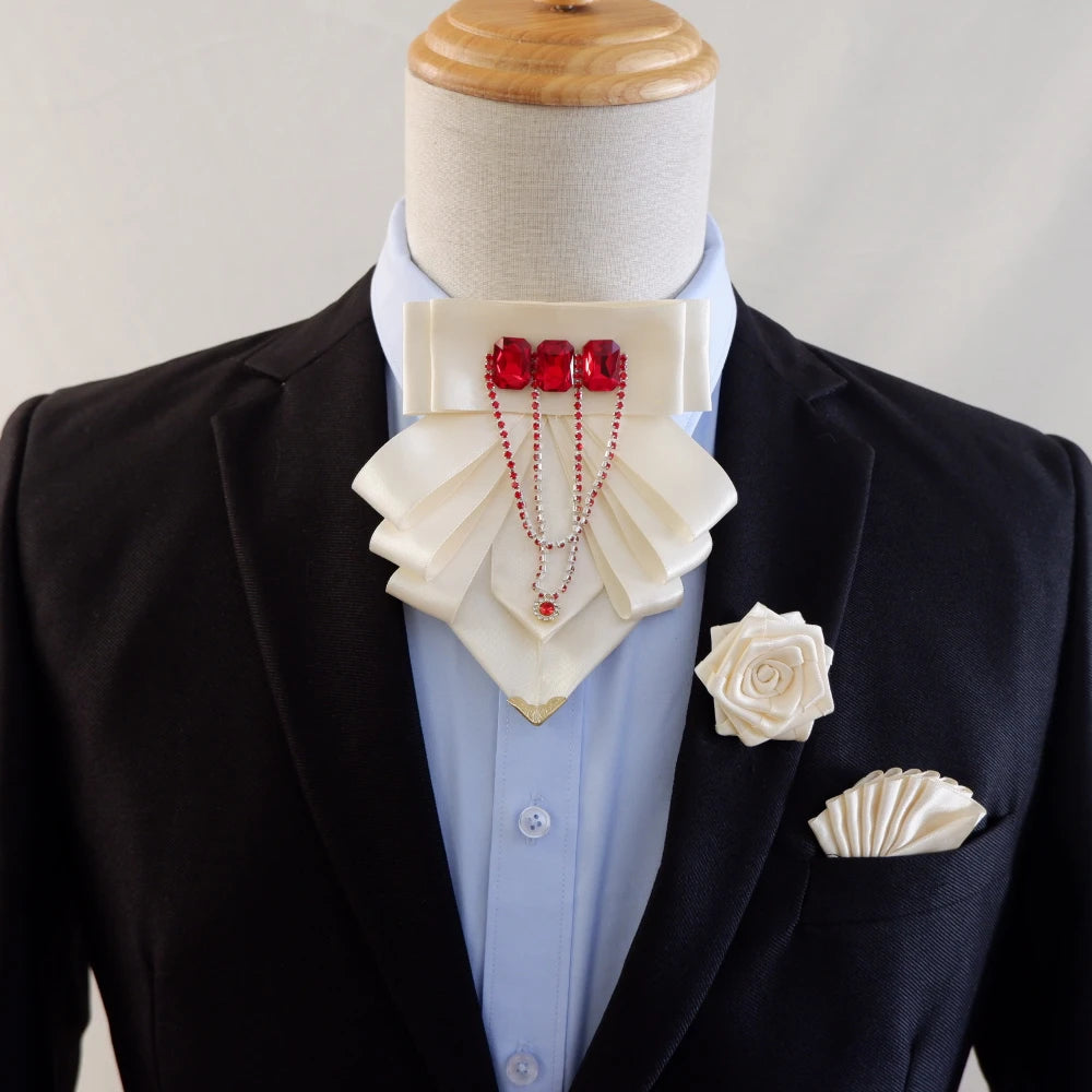 Ensemble nœud papillon 3 pièces, broche et fleurs – CLEVI Paris