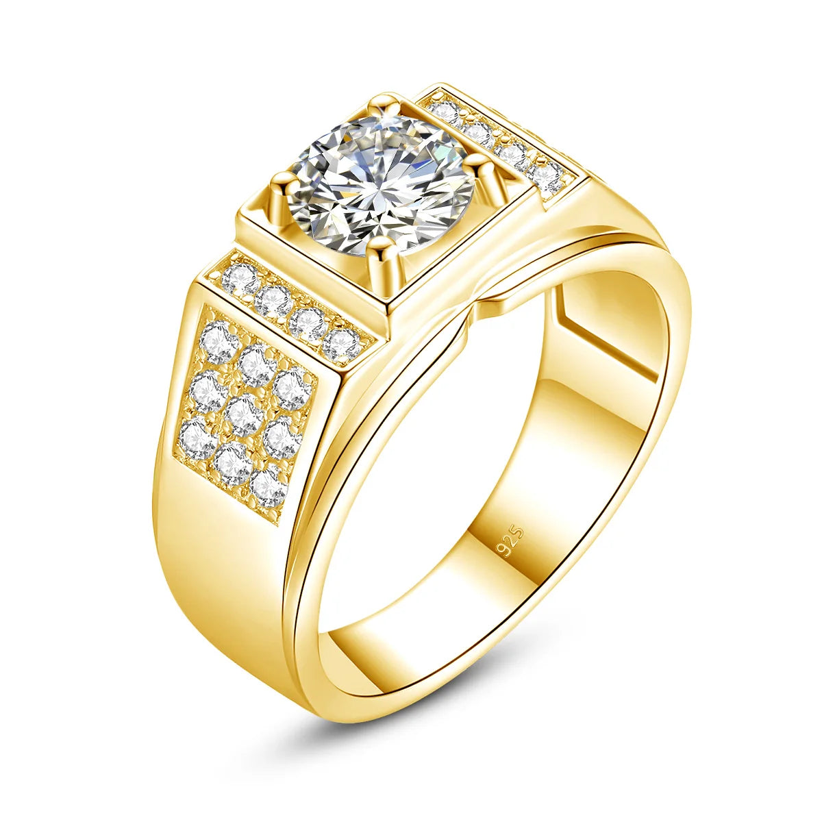 Bague Homme Moissanite 1ct Argent 925 Certifiée – CLEVI Paris