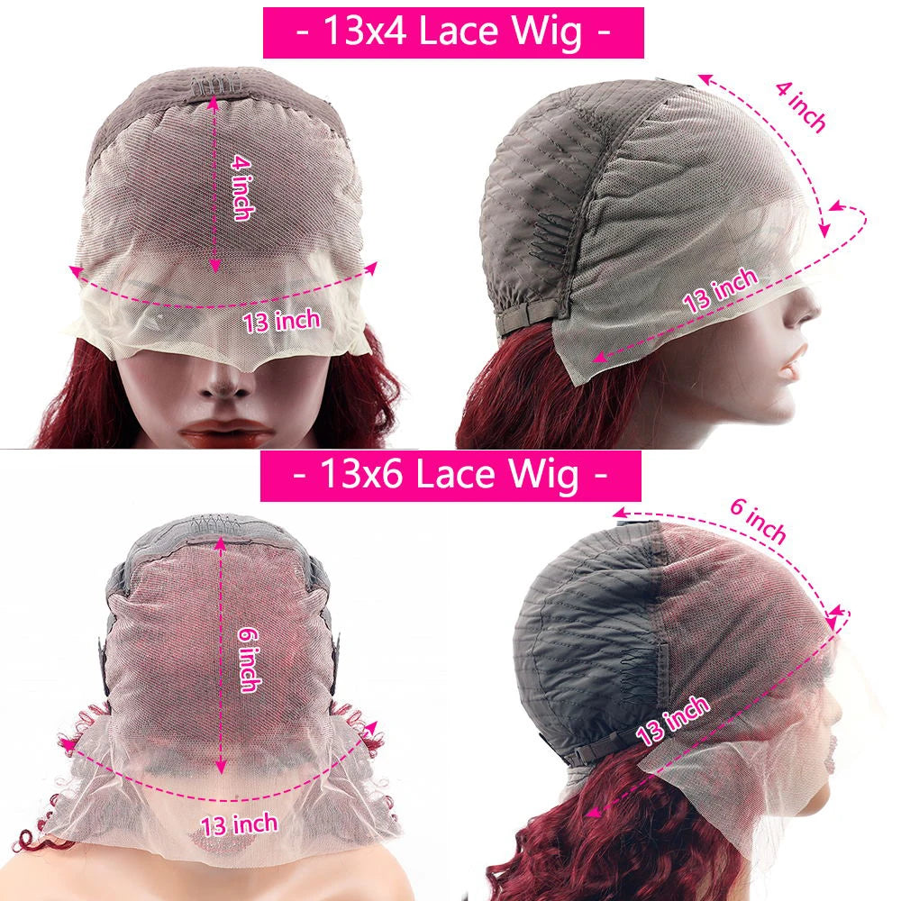 Perruque Lace Front Body Wave #99J Bordeaux Cheveux Humains – CLEVI Paris
