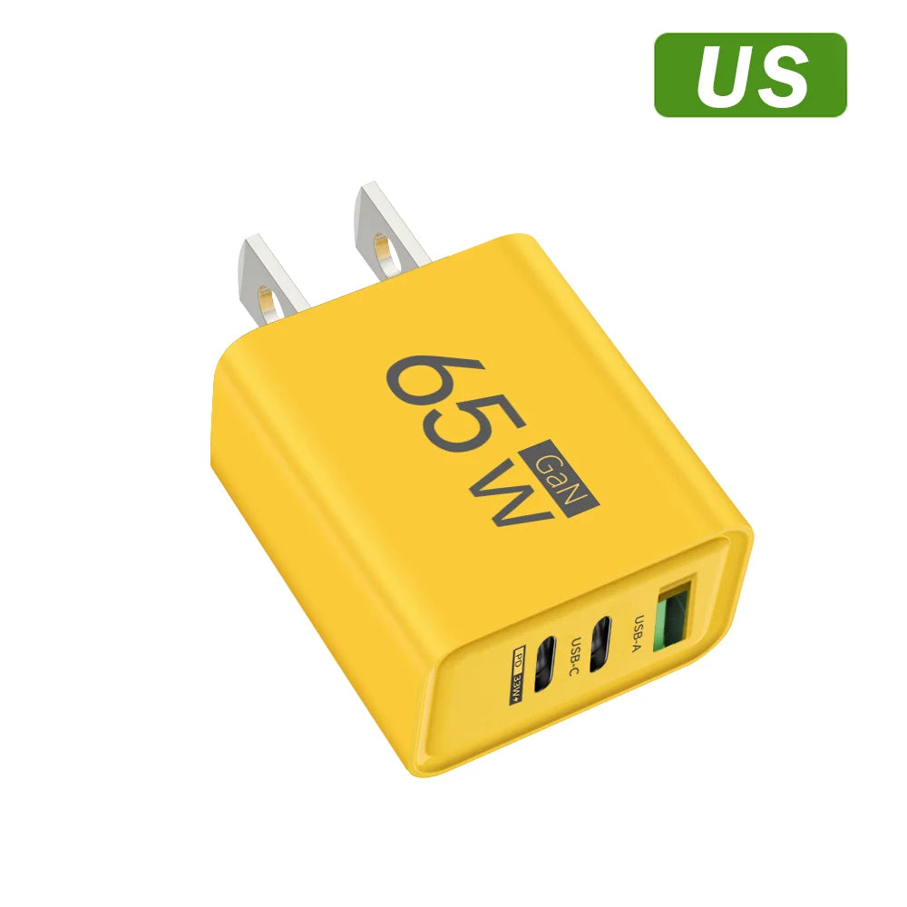 Chargeur USB-C 65W Quick Charge 3.0 Prise EU US KR – CLEVI Paris