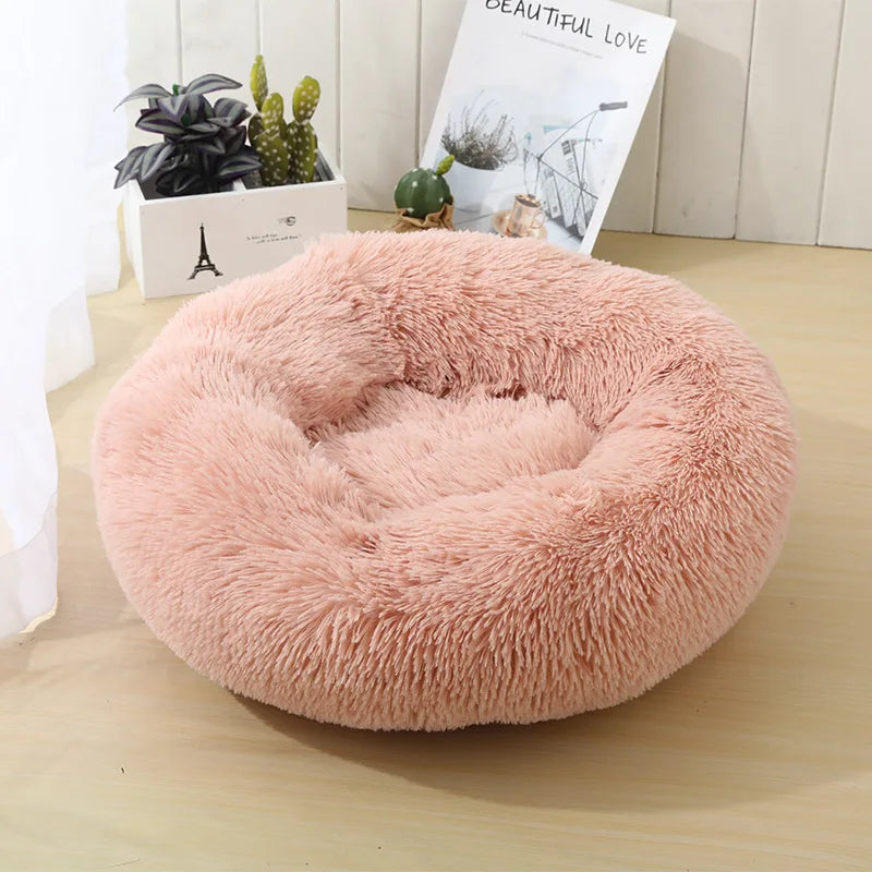 Panier rond en peluche pour chien et chat – CLEVI Paris