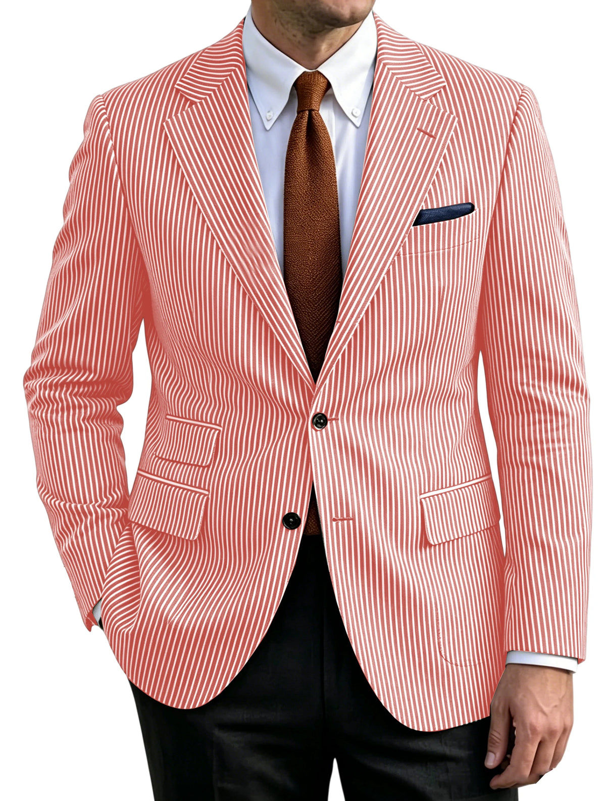 Blazer rayé homme en coton – CLEVI Paris