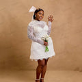 Robe de mariée courte à fleurs – CLEVI Paris