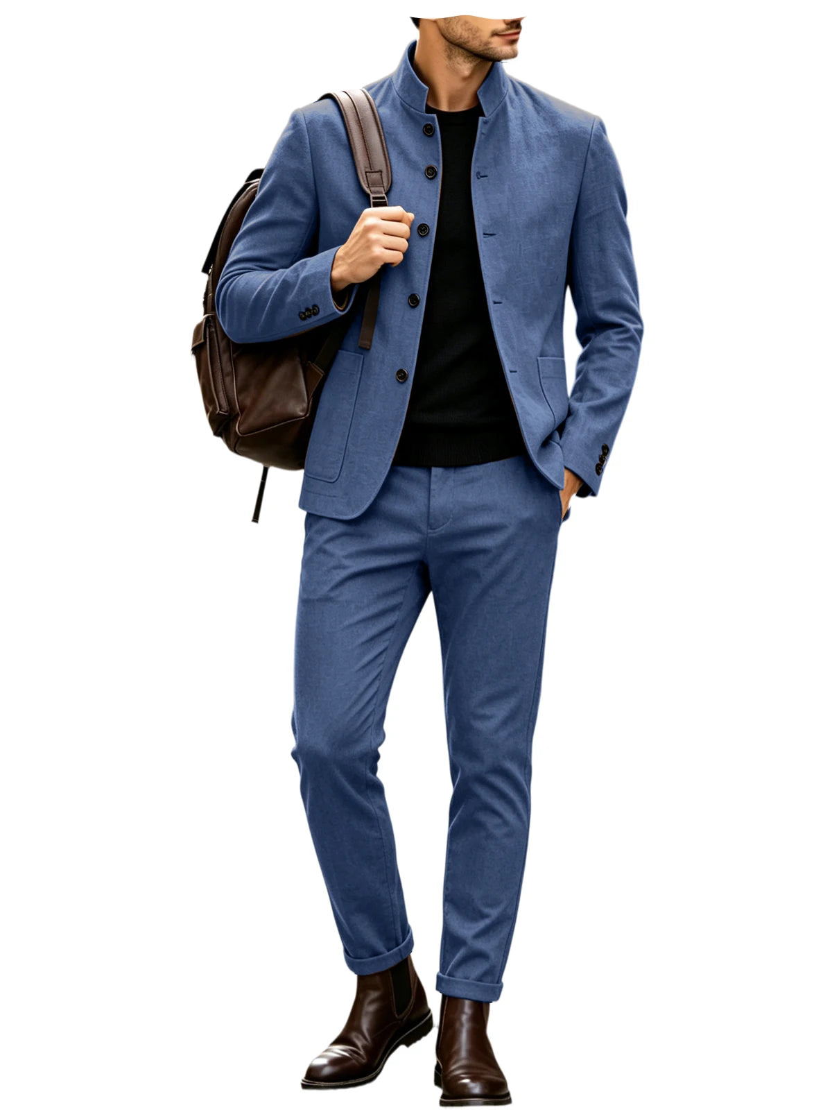 Costume homme 2 pièces col montant – CLEVI Paris