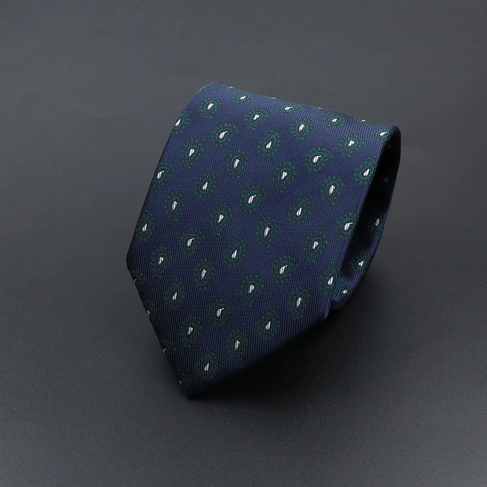 Cravate homme rayée motif paisley 145 cm – CLEVI Paris