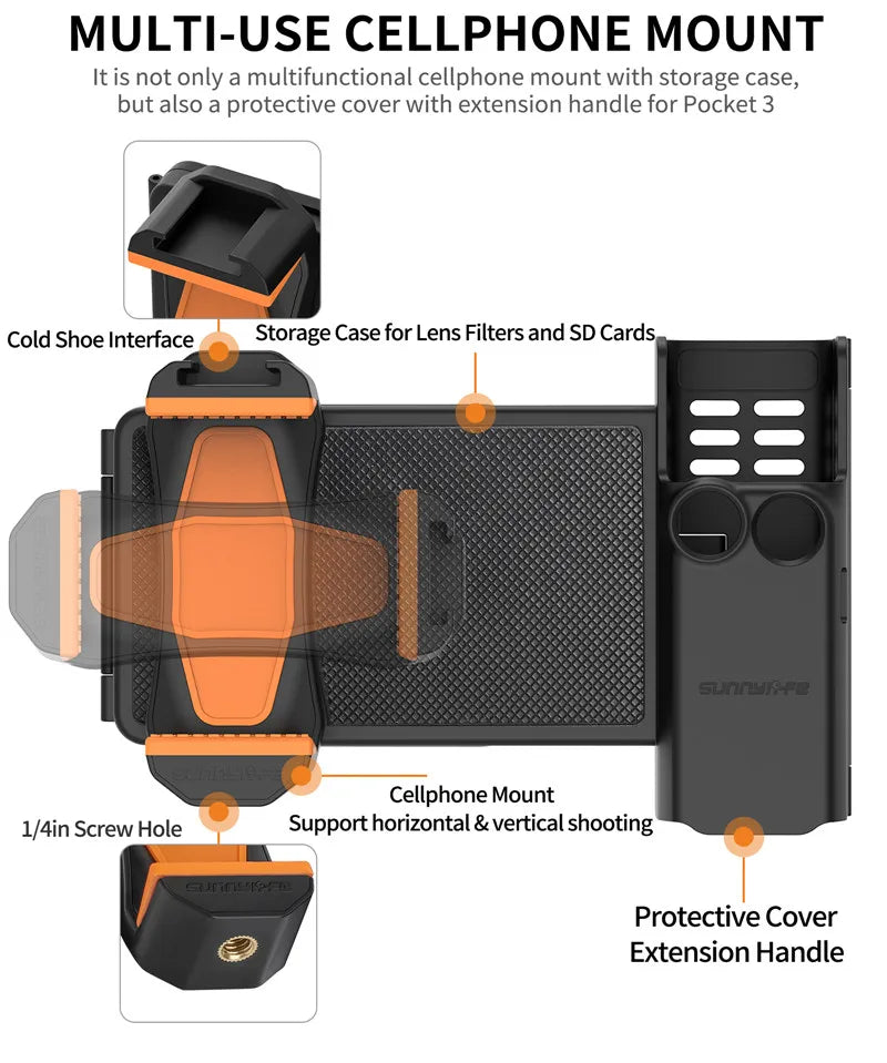Support téléphone DJI OSMO Pocket 3/4 – CLEVI Paris