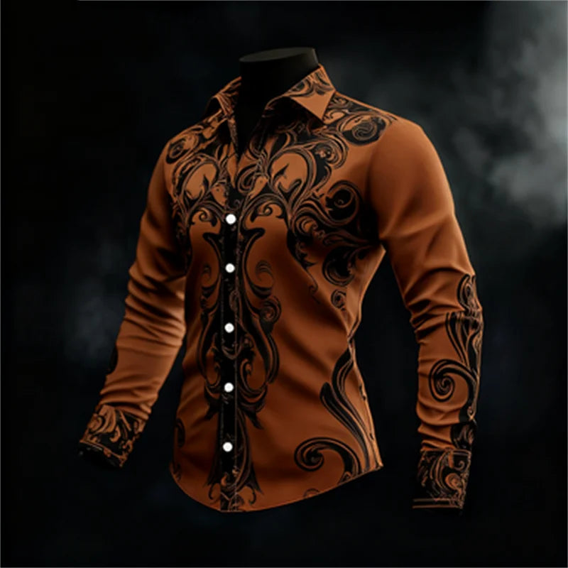 Chemise Homme à Motif Artistique 3D – CLEVI Paris
