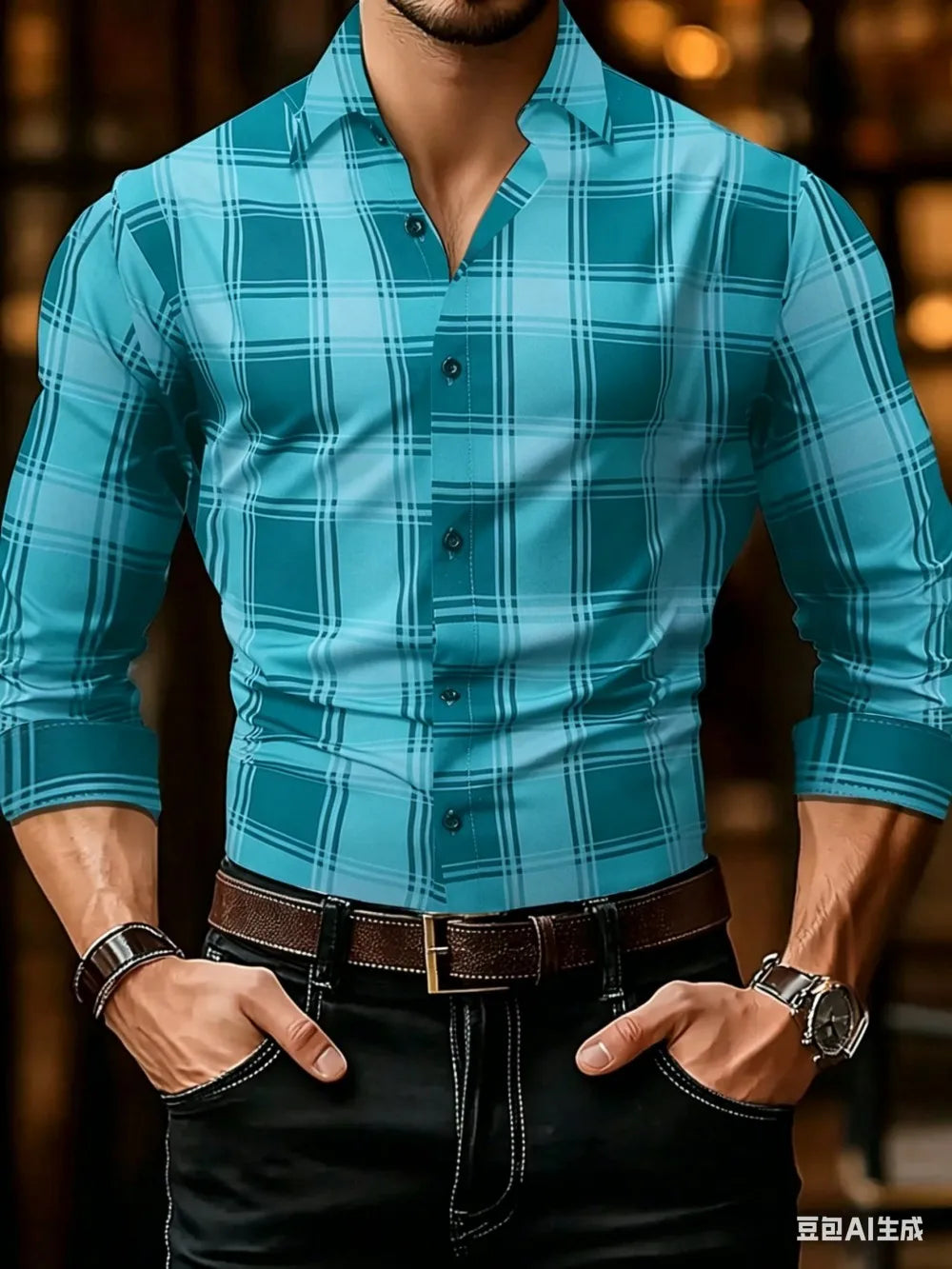 Chemise homme à carreaux casual business – CLEVI Paris
