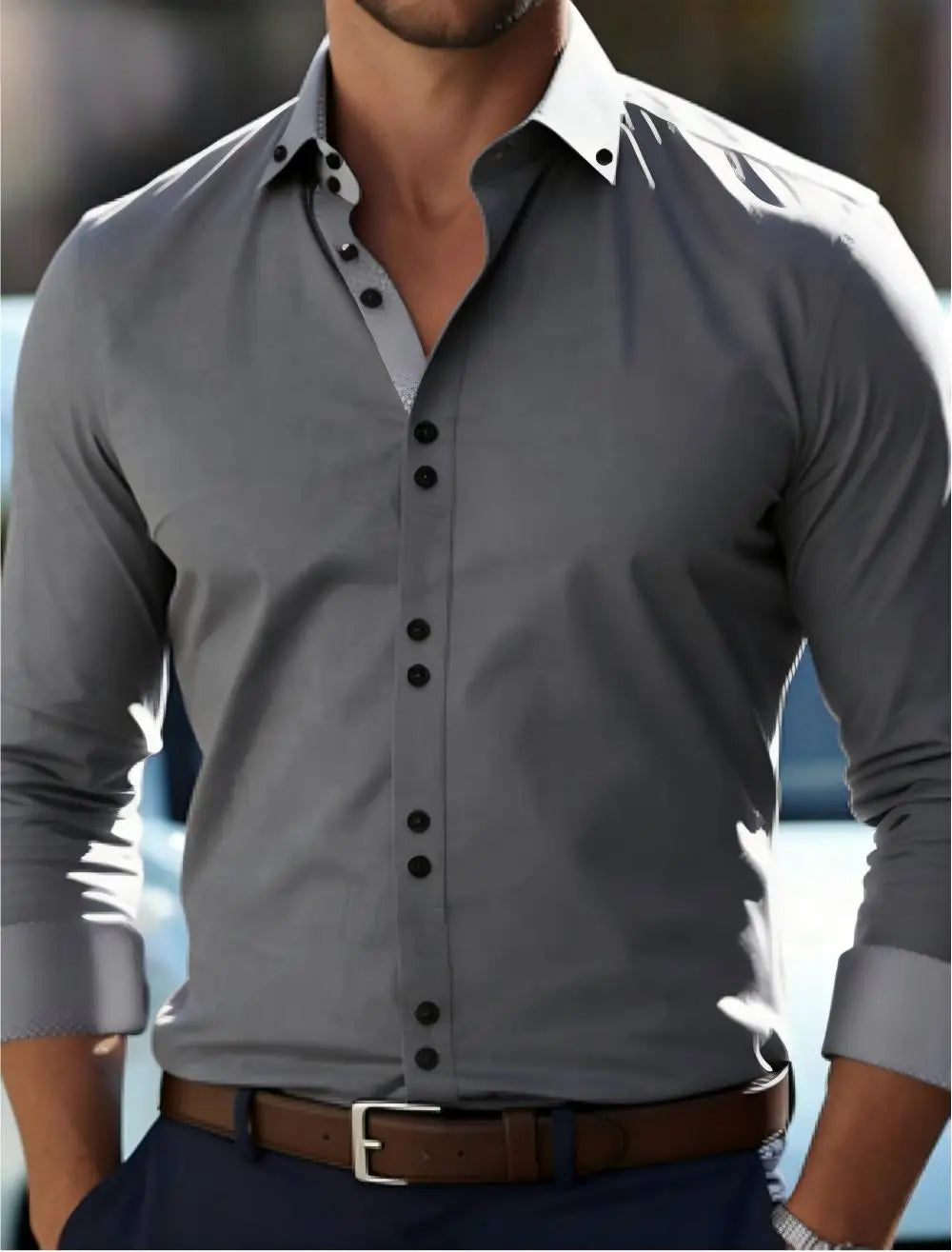Chemise homme rayée en soie – CLEVI Paris