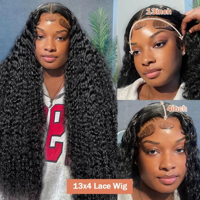 Perruque Lace Front Deep Wave Cheveux Humains Remy Hair 5x5 13x4 13x6 Densité 200% 16-42 Pouces – CLEVI Paris