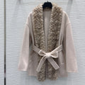 Manteau femme ceinturé à col châle – CLEVI Paris