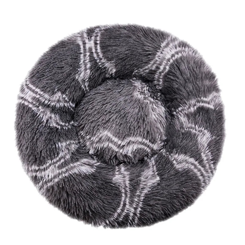 Lit rond en peluche chien et chat 40 à 90 cm – CLEVI Paris